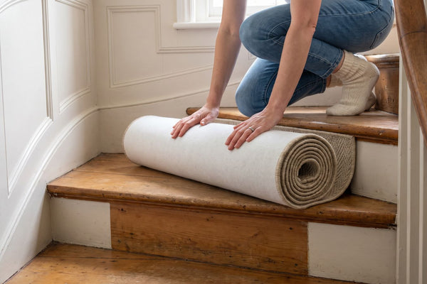How to fit a runner on a winding staircase