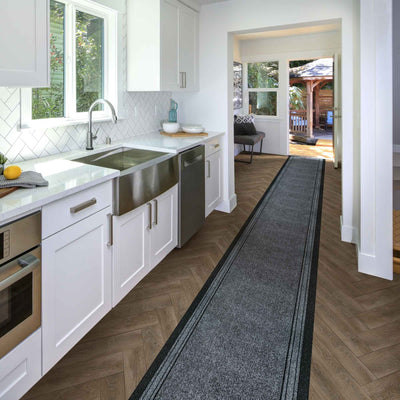 Striped Grey Kitchen Runners