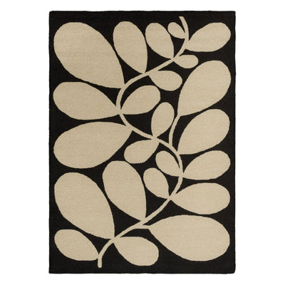 Floral Black Rugs