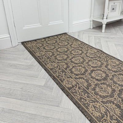 Floral Brown Hall Runners