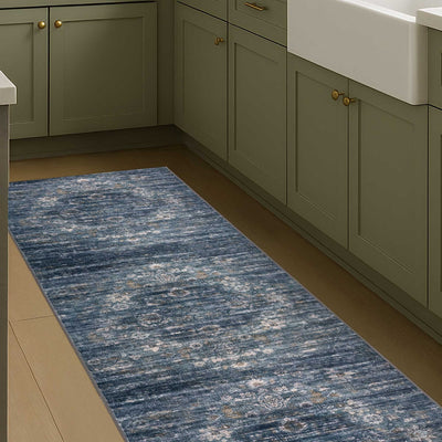 Floral Blue Kitchen Runners