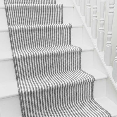 Striped Grey Stair Runners