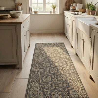 Floral Beige Kitchen Runners