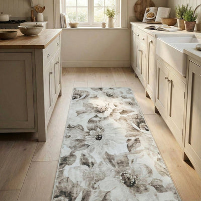 Floral Grey Kitchen Runners