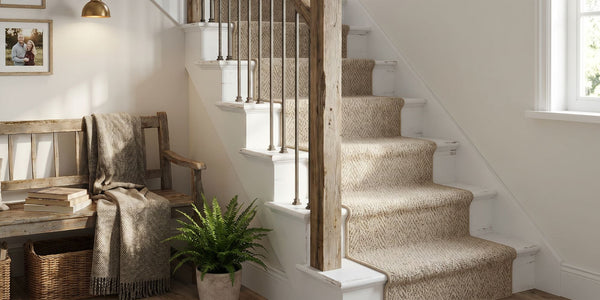 Beige Stair Carpet Runner Rugs