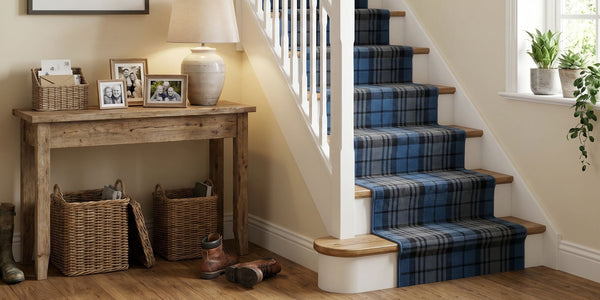 Blue Stair Carpet Runner Rugs