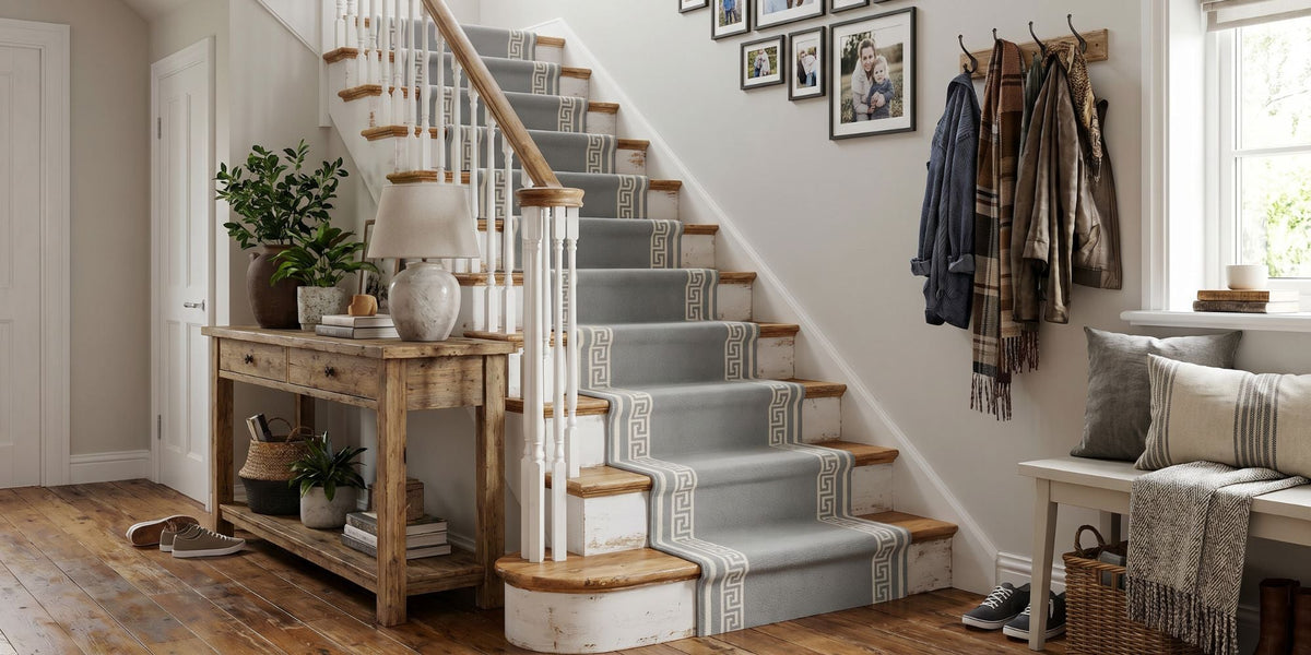 Grey Stair Carpet Runner Rugs