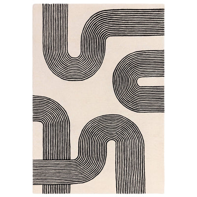 Geometric Black Rugs