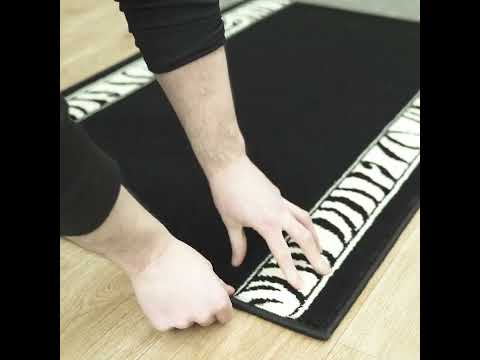 Zebra Border Stair Runner