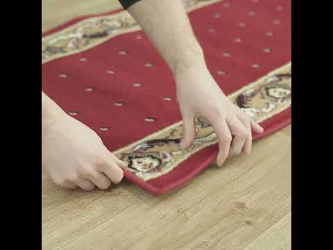 Pin Dot Red Stair Runner
