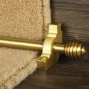 Vision Satin Brass Sphere Plain Stair Rod - 23.6inches