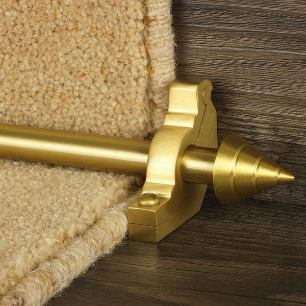 Vision Satin Brass Arrow Plain Stair Rod
