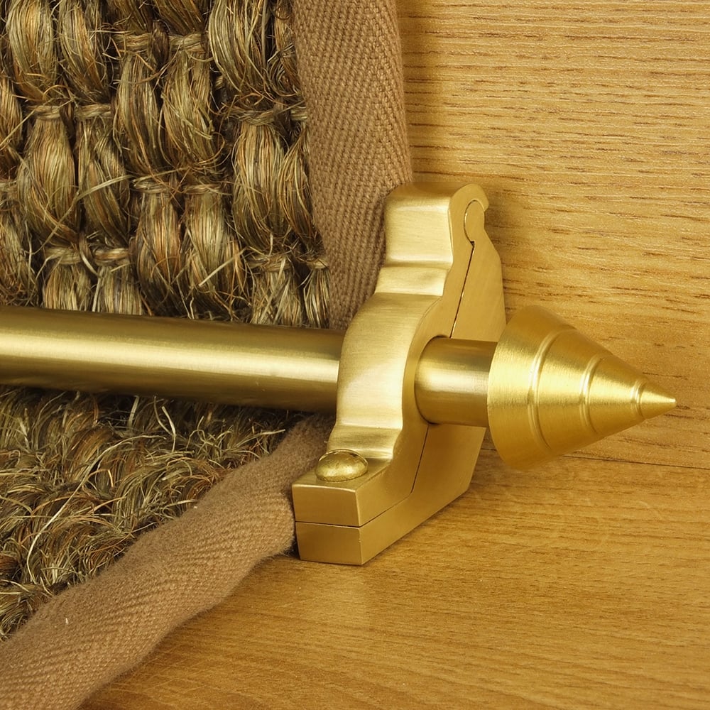 Vision Satin Brass Arrow Plain Tringles D'Escalier