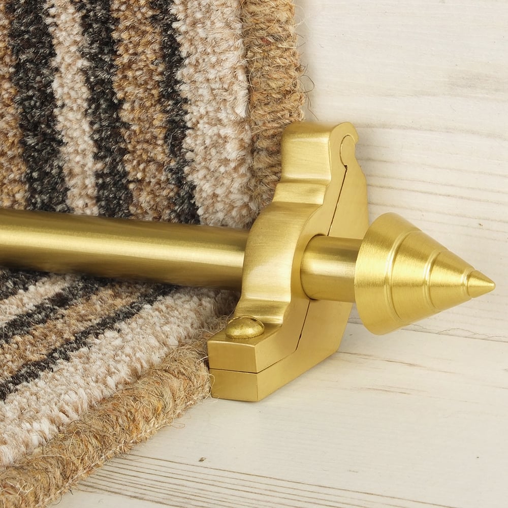 Vision Satin Brass Arrow Plain Tringles D'Escalier
