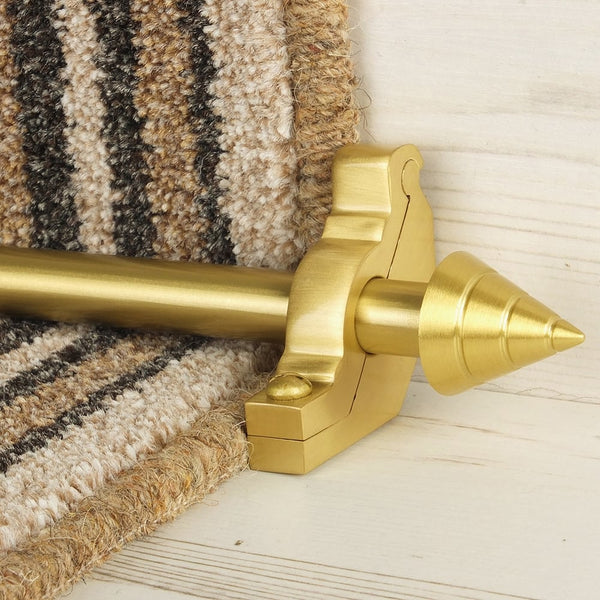 Vision Satin Brass Arrow Plain Tringles D'Escalier