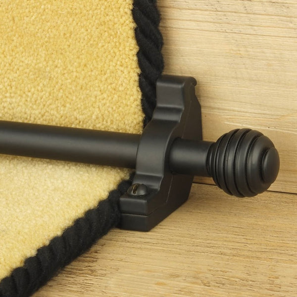 Vision Black Sphere Plain Stair Rod