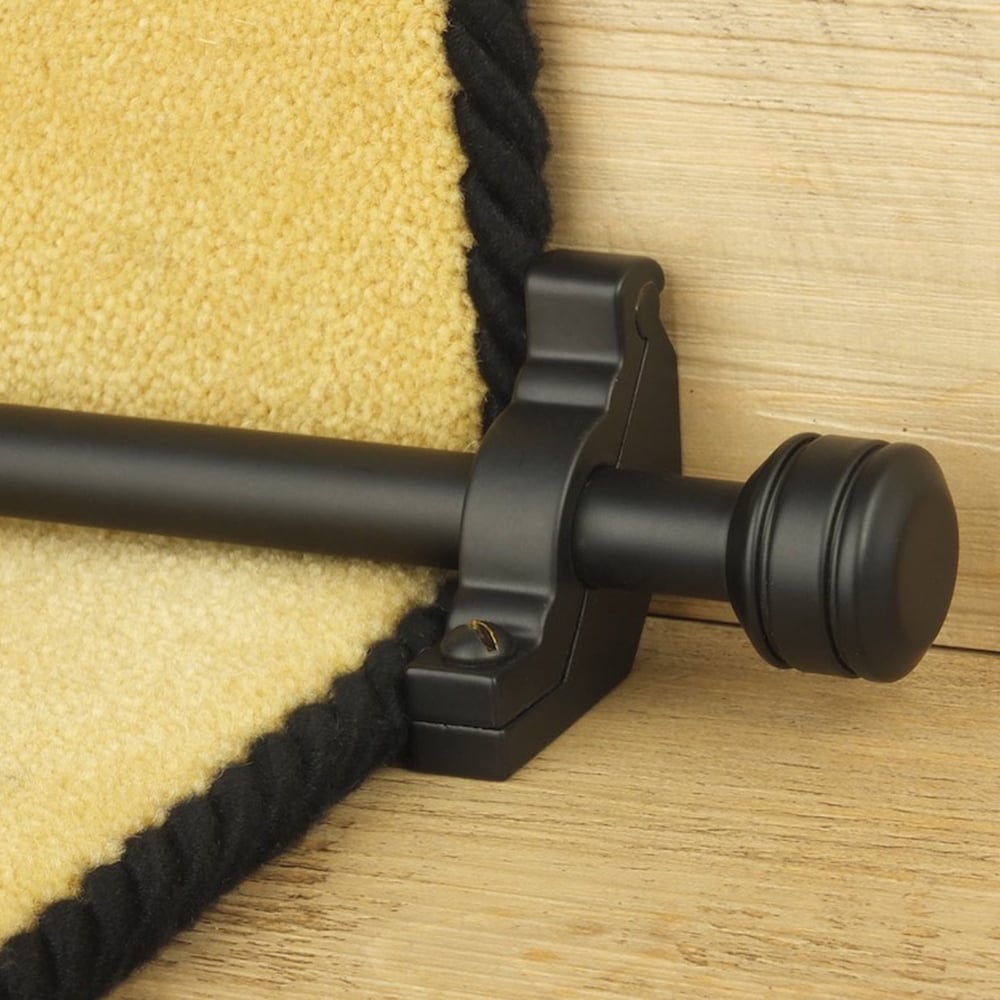 Vision Black Piston Plain Stair Rod