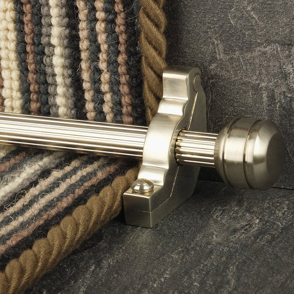 Vision Satin Nickel Piston Reeded Stair Rod