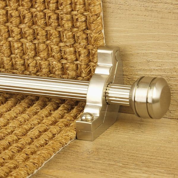 Vision Satin Nickel Piston Reeded Stair Rod