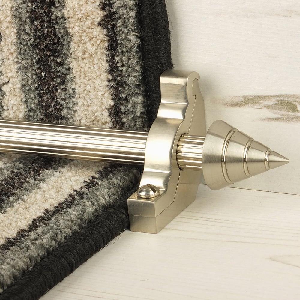 Vision Satin Nickel Arrow Reeded Tringles D'Escalier