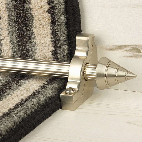 Vision Satin Nickel Arrow Reeded Tringles D'Escalier