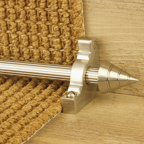 Vision Satin Nickel Arrow Reeded Tringles D'Escalier