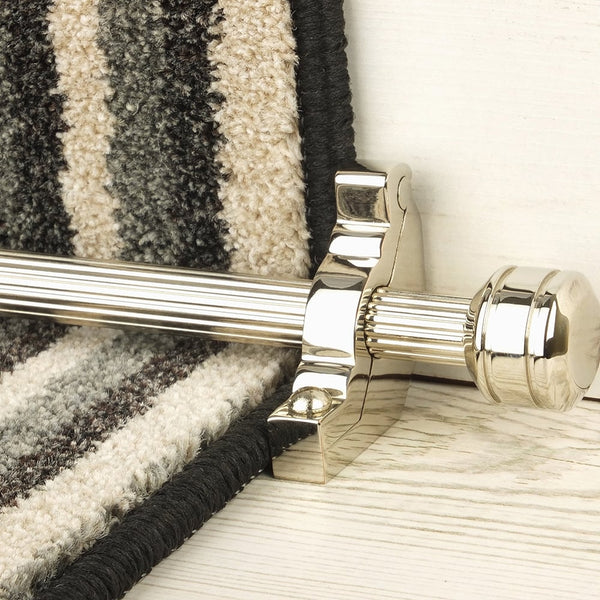 Vision Polished Nickel Kolben Reeded Treppenstangen