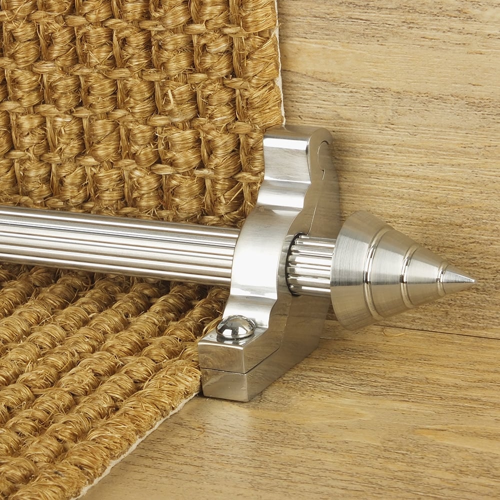 Vision Brushed Chrome Arrow Reeded Tringles D'Escalier