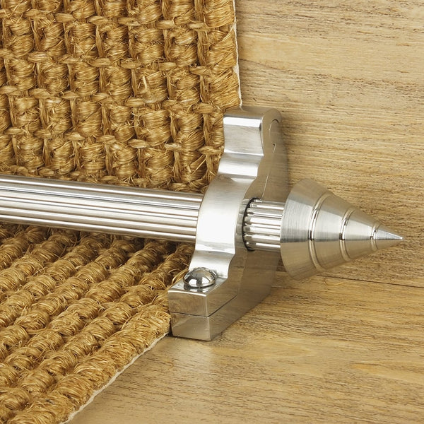 Vision Brushed Chrome Arrow Reeded Tringles D'Escalier