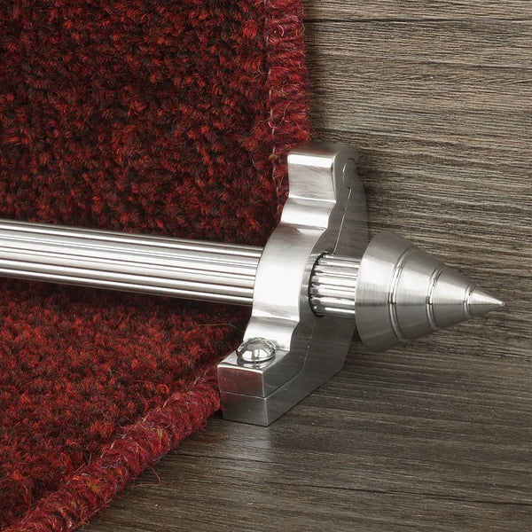 Vision Brushed Chrome Arrow Reeded Tringles D'Escalier