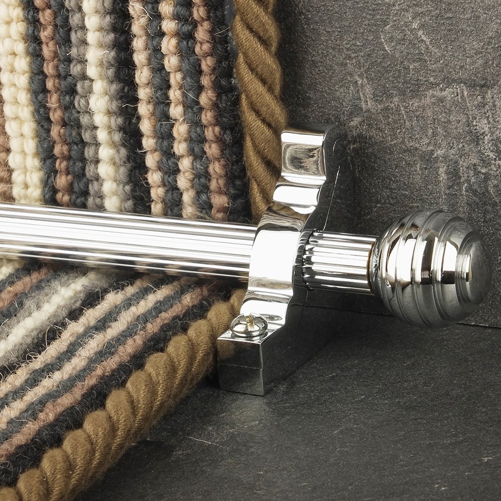 Vision Chrome Sphere Reeded Stair Rod