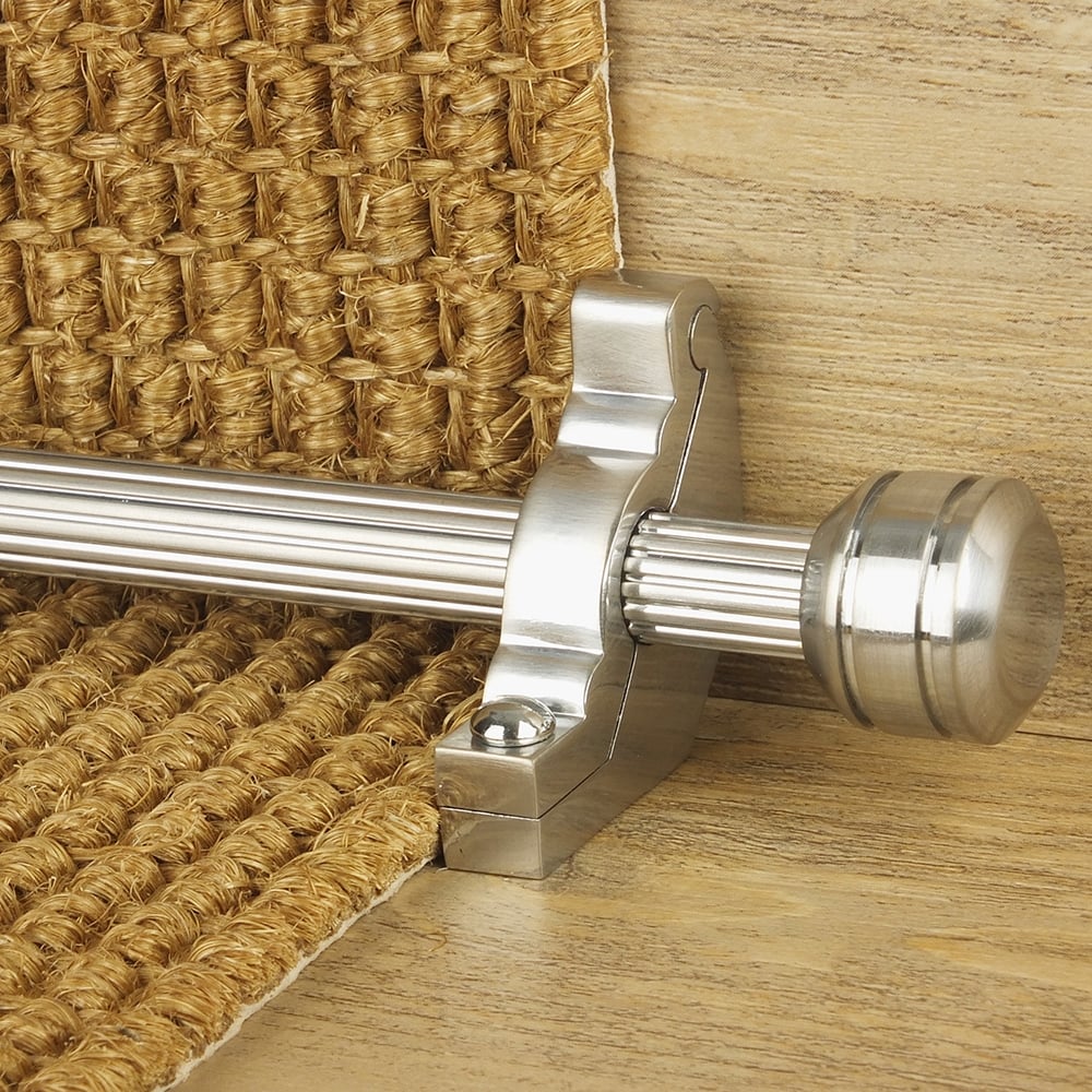 Vision Brushed Chrom Kolben Reeded Treppenstangen
