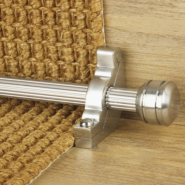Vision Brushed Chrom Kolben Reeded Treppenstangen