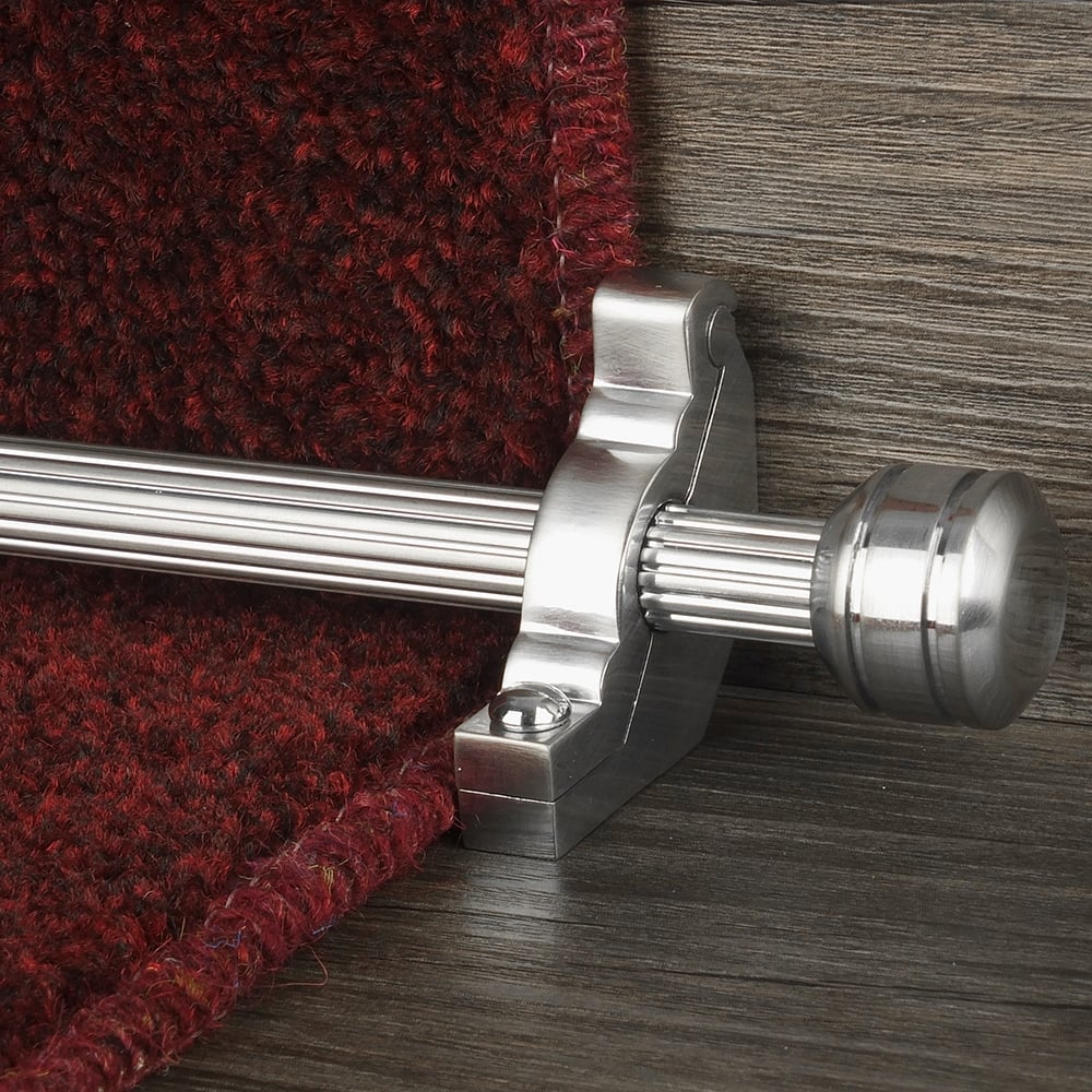 Vision Brushed Chrom Kolben Reeded Treppenstangen