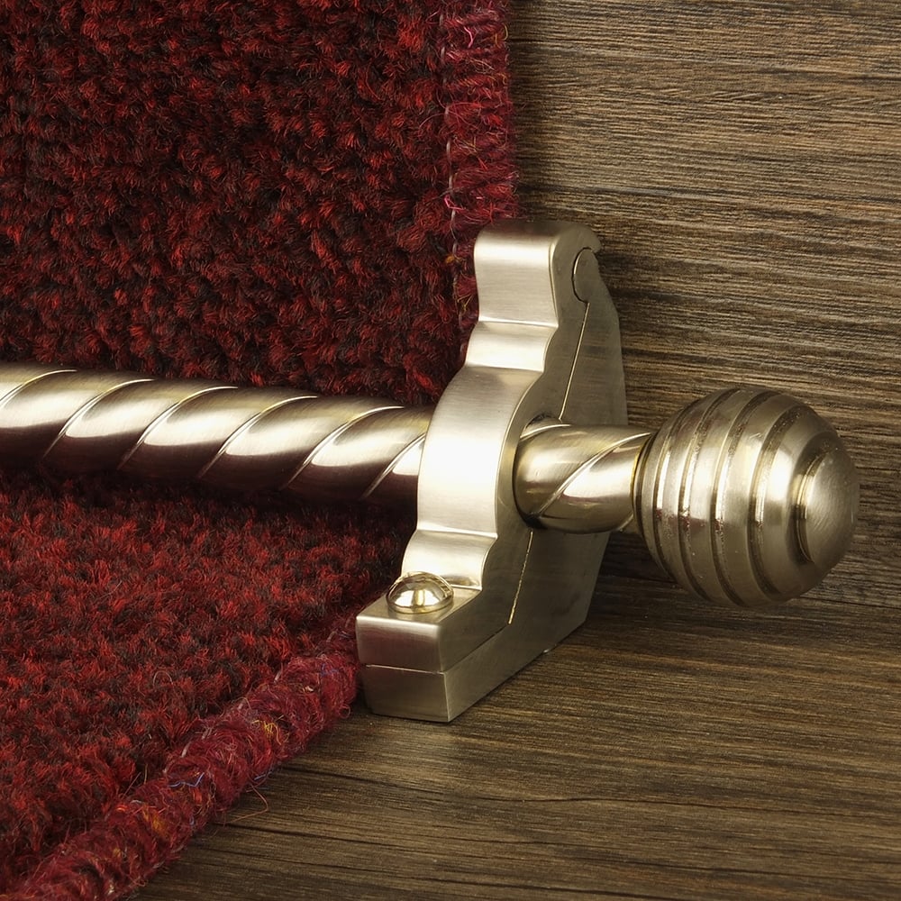 Vision Satin Nickel Sphere Spiral Stair Rod