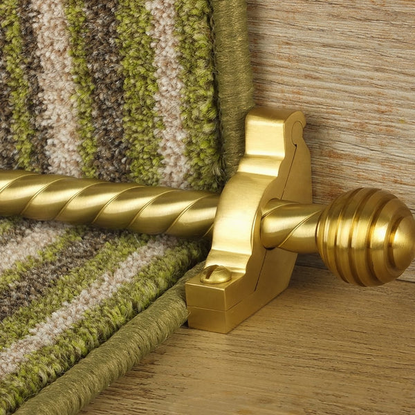 Vision Satin Brass Sphere Spiral Tringles D'Escalier
