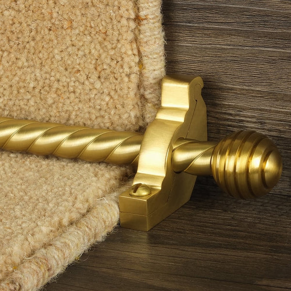Vision Satin Brass Sphere Spiral Tringles D'Escalier