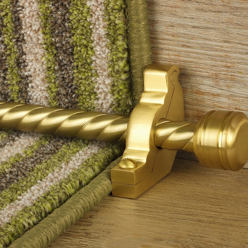 Vision Satin Brass Piston Spiral Stair Rod