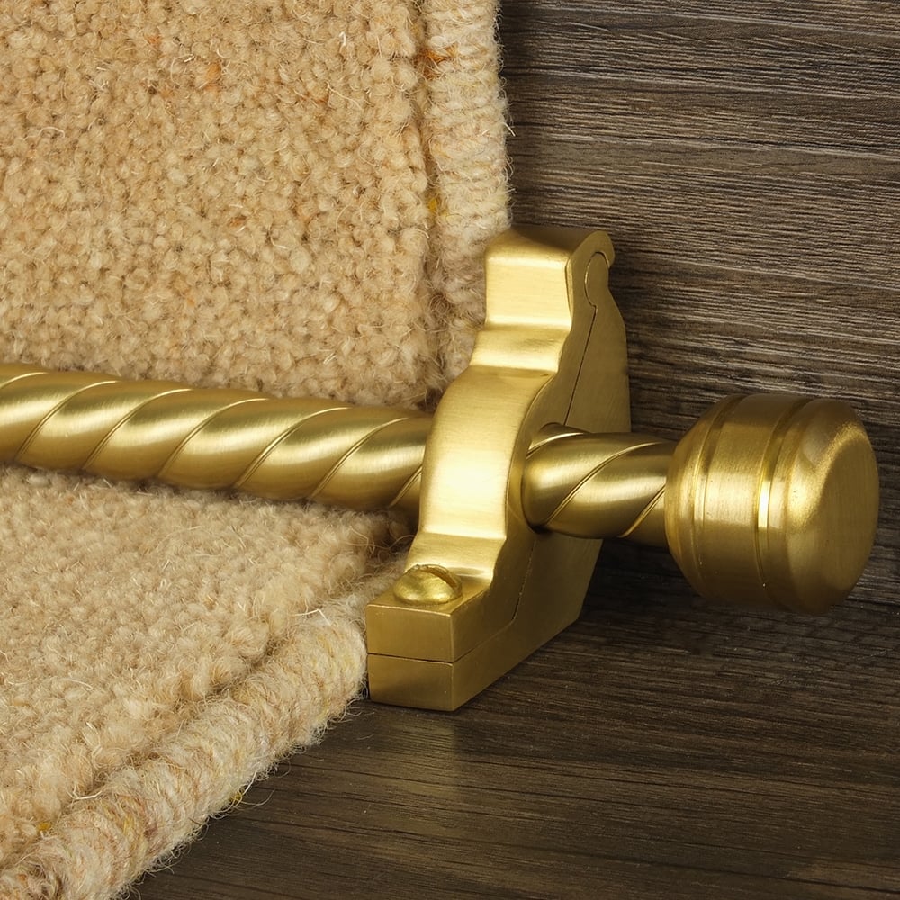 Vision Satin Brass Piston Spiral Stair Rod