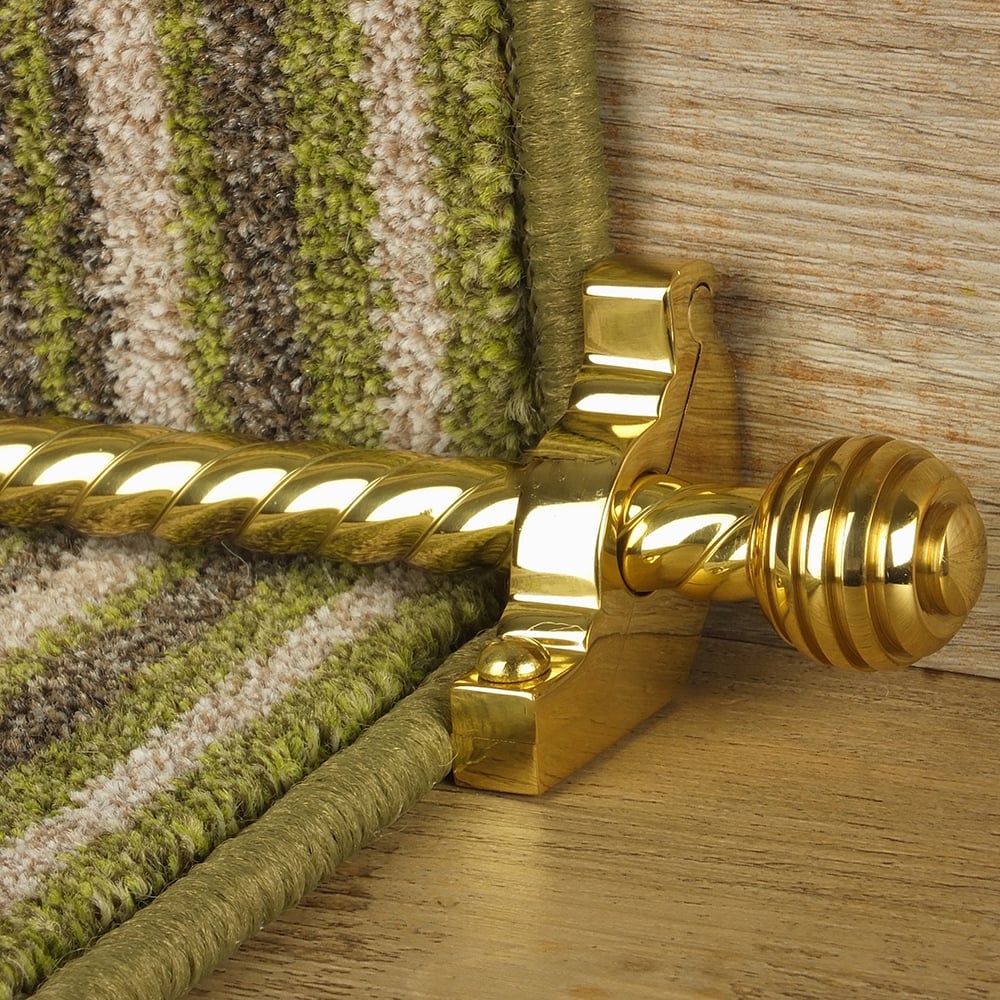 Vision Brass Sphere Spiral Stair Rod