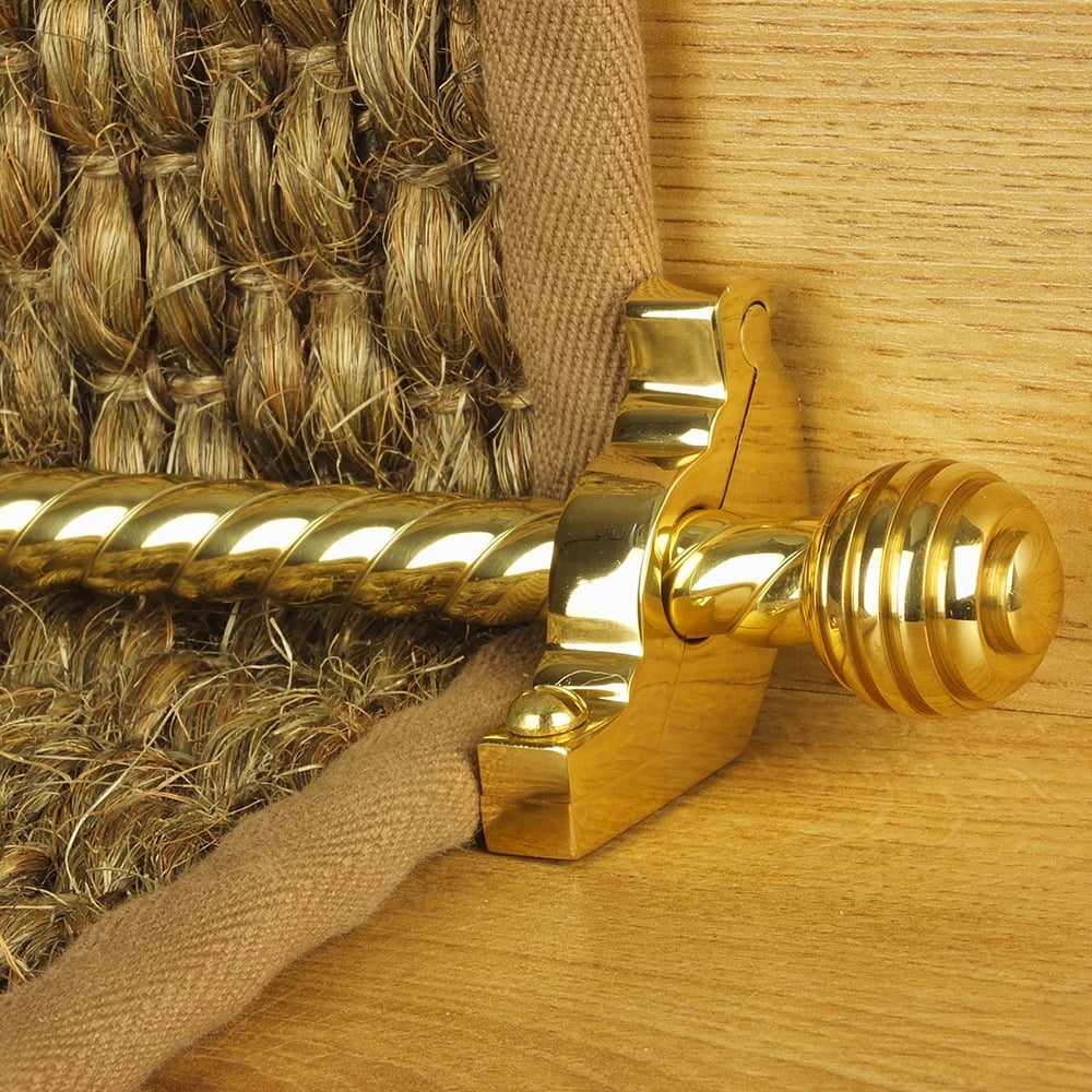 Vision Brass Sphere Spiral Stair Rod