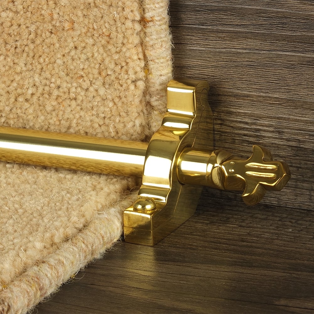 Country Brass Finish Bordeaux Plain Stair Rod