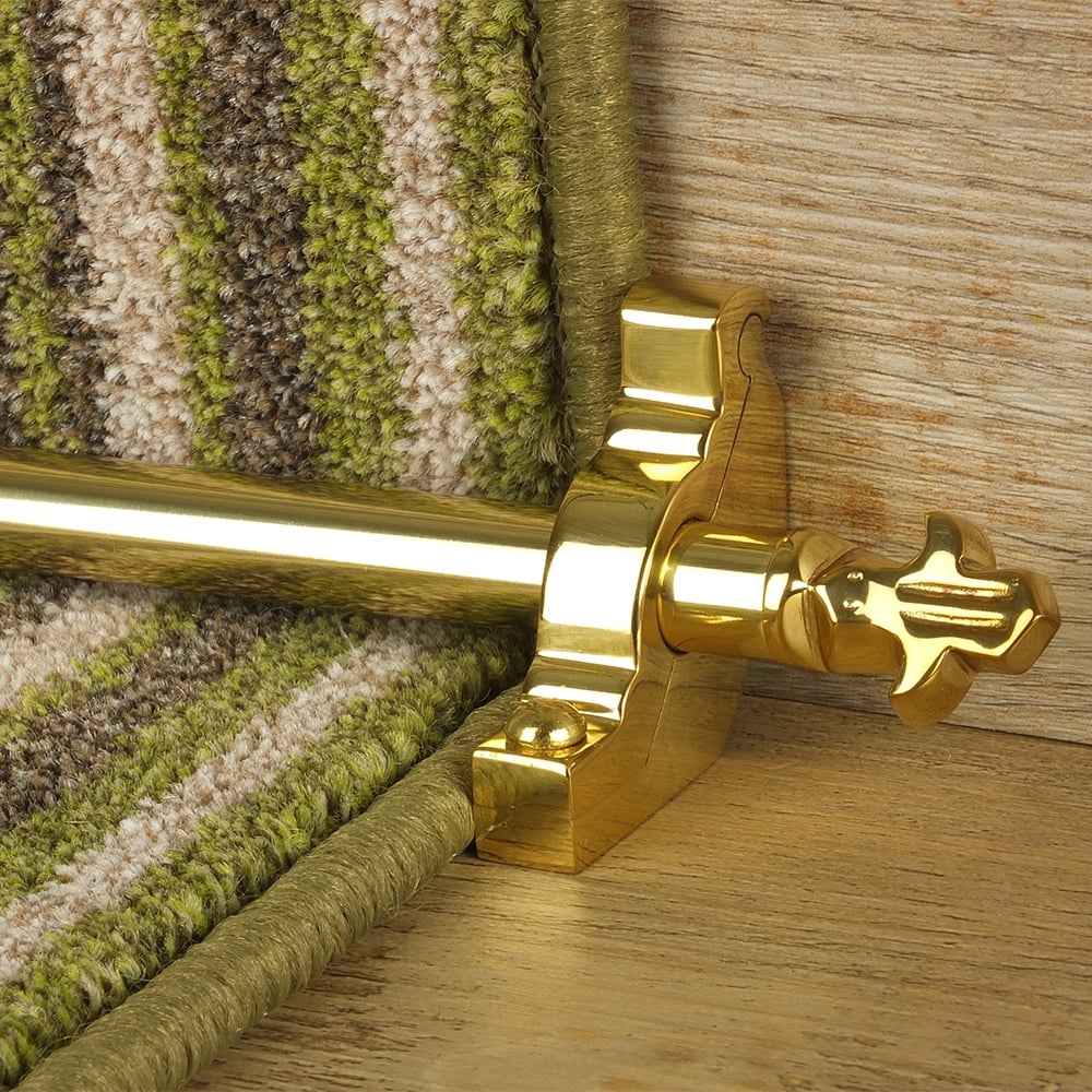 Country Brass Finish Bordeaux Plain Stair Rod
