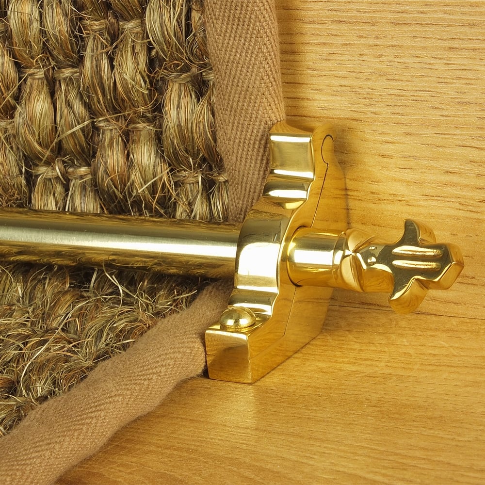 Country Brass Finish Bordeaux Plain Stair Rod