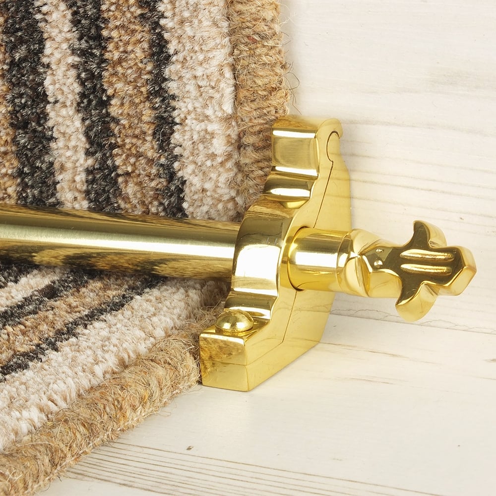 Country Brass Finish Bordeaux Plain Stair Rod