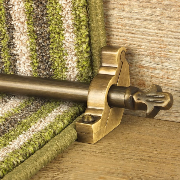 Country Antik Finish Bordeaux Schlicht Treppenstangen