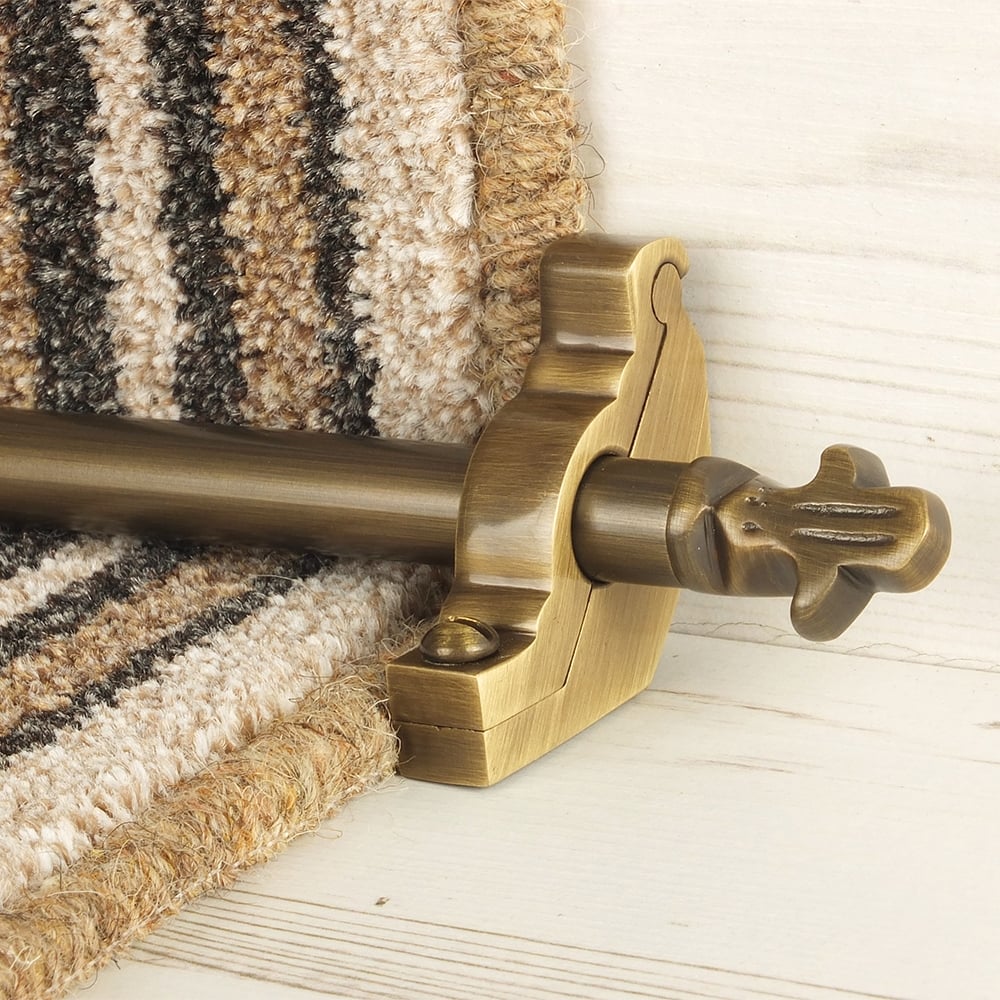 Country Antik Finish Bordeaux Schlicht Treppenstangen
