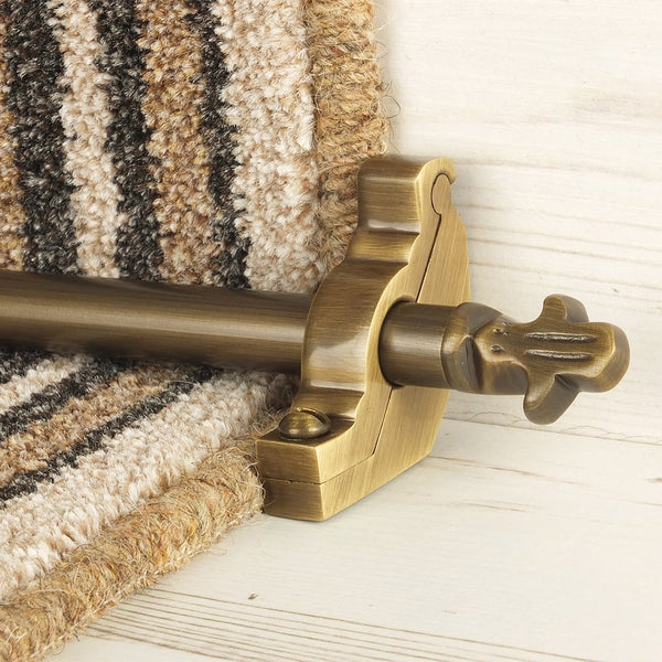 Country Antik Finish Bordeaux Schlicht Treppenstangen