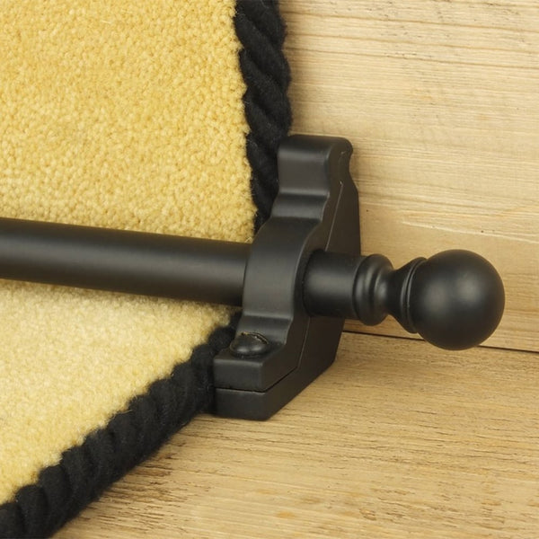 Country Black Balladeer Plain Stair Rod