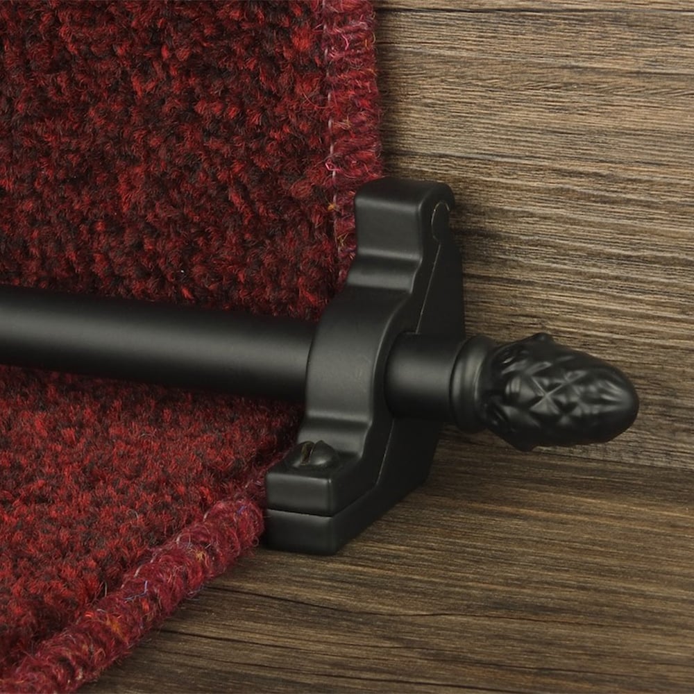 Country Black Sherwood Plain Stair Rod